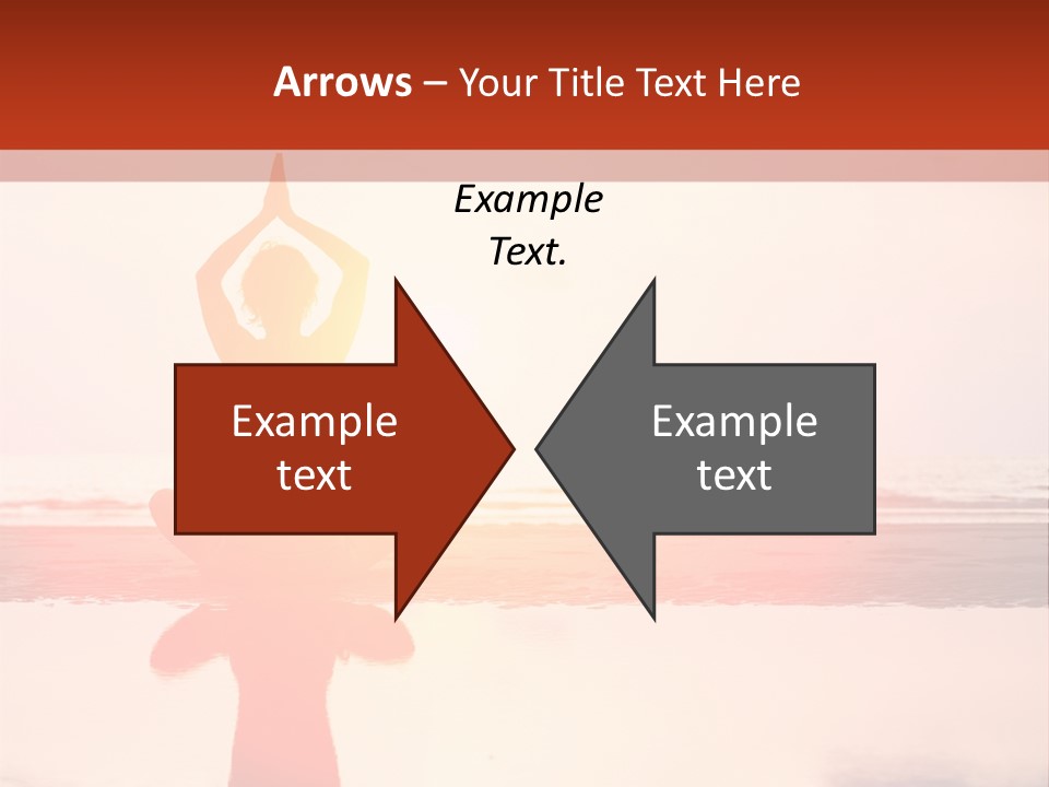 A Person Doing Yoga On The Beach With The Sun In The Background PowerPoint Template