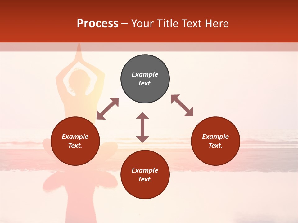 A Person Doing Yoga On The Beach With The Sun In The Background PowerPoint Template