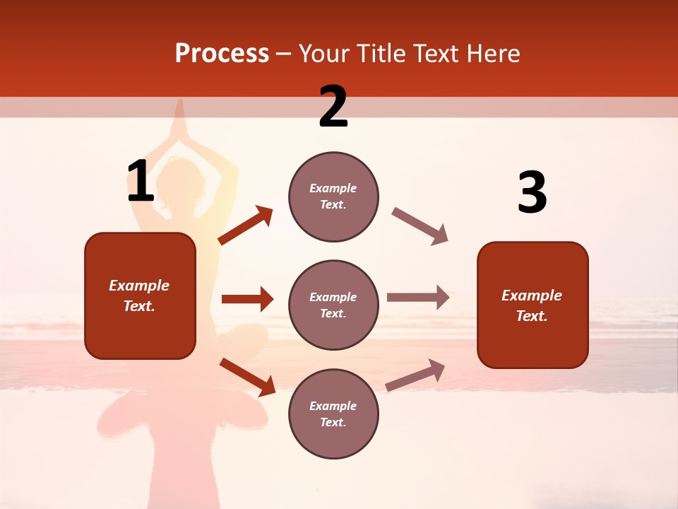 A Person Doing Yoga On The Beach With The Sun In The Background PowerPoint Template