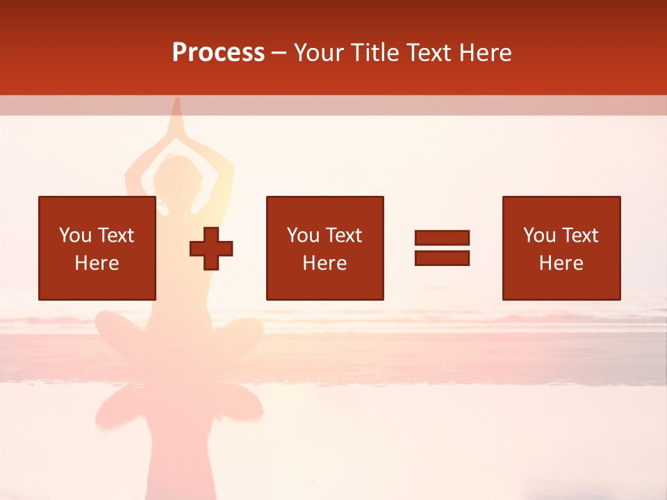 A Person Doing Yoga On The Beach With The Sun In The Background PowerPoint Template