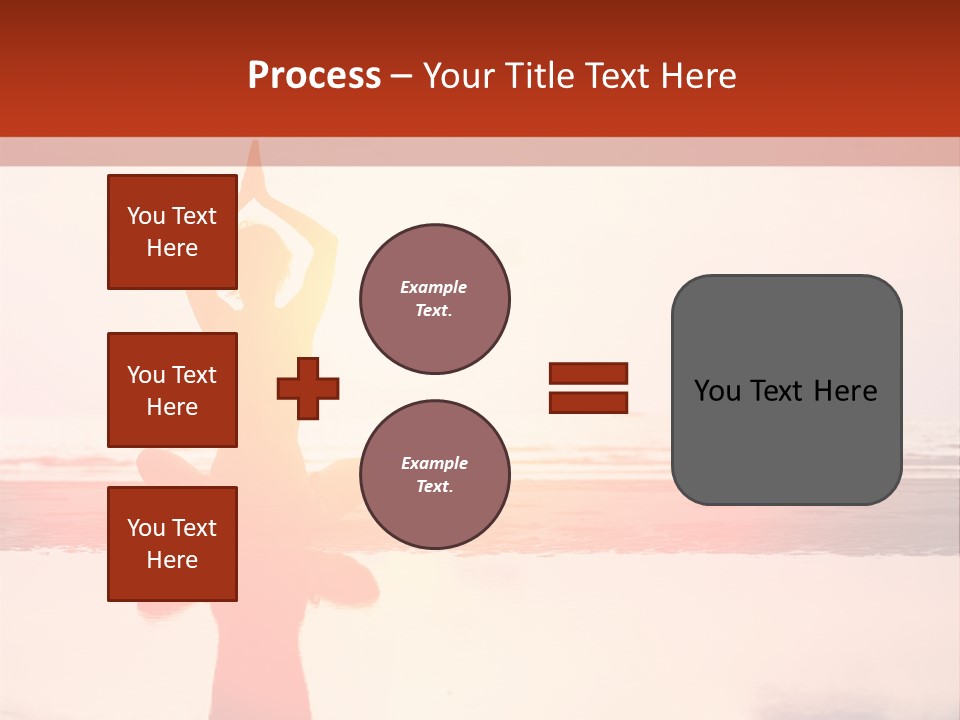 A Person Doing Yoga On The Beach With The Sun In The Background PowerPoint Template