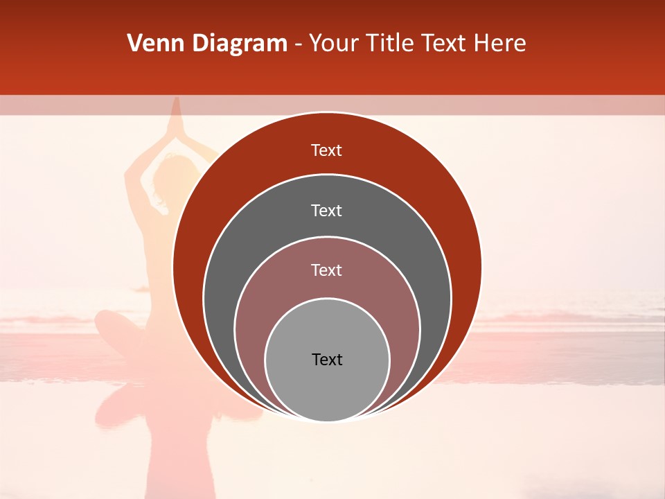 A Person Doing Yoga On The Beach With The Sun In The Background PowerPoint Template