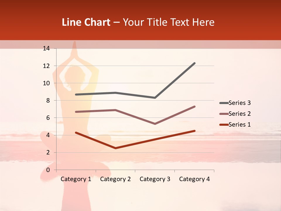 A Person Doing Yoga On The Beach With The Sun In The Background PowerPoint Template