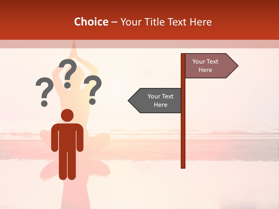 A Person Doing Yoga On The Beach With The Sun In The Background PowerPoint Template