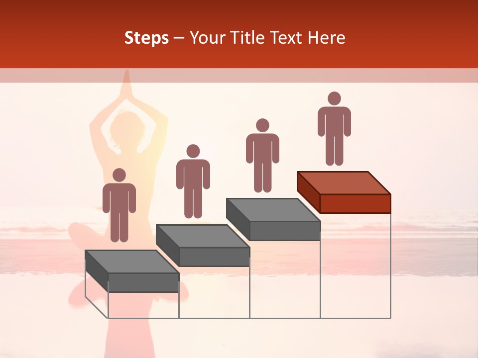 A Person Doing Yoga On The Beach With The Sun In The Background PowerPoint Template