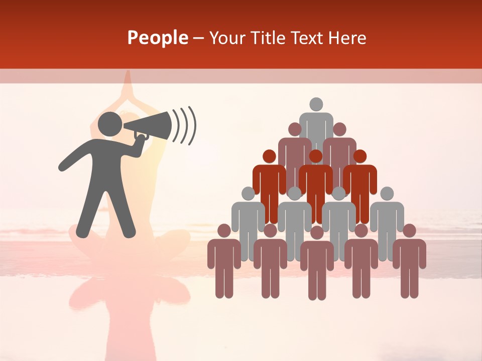 A Person Doing Yoga On The Beach With The Sun In The Background PowerPoint Template