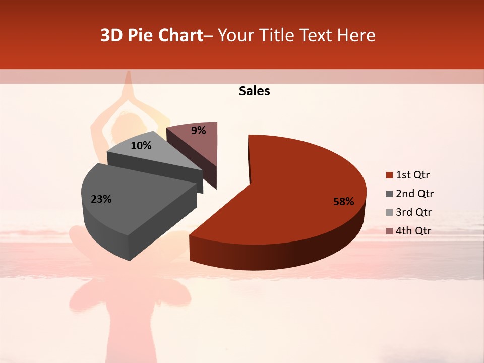 A Person Doing Yoga On The Beach With The Sun In The Background PowerPoint Template