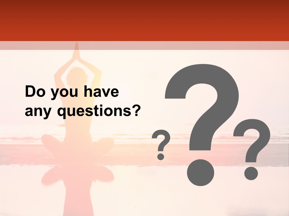 A Person Doing Yoga On The Beach With The Sun In The Background PowerPoint Template