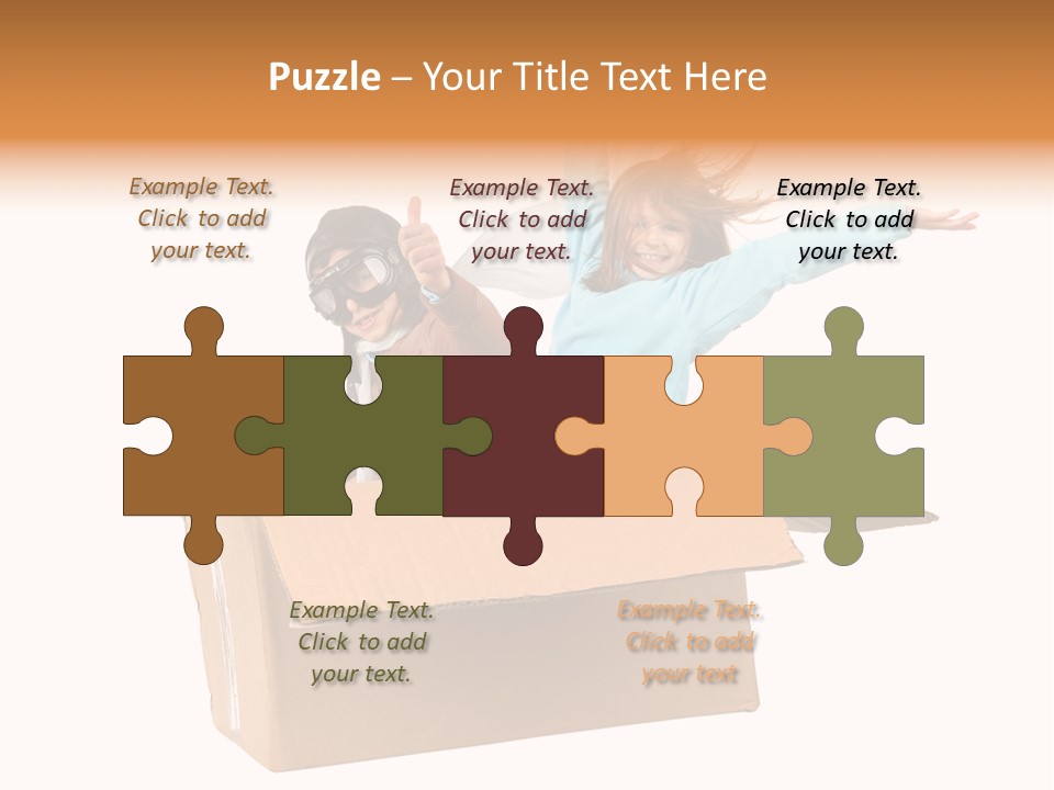 A Couple Of Kids Are In A Box PowerPoint Template