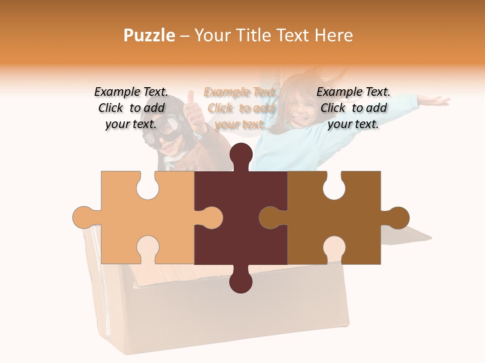 A Couple Of Kids Are In A Box PowerPoint Template