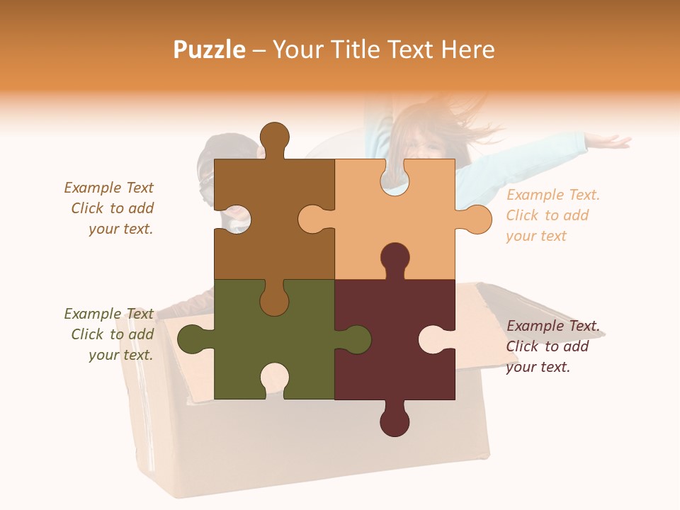 A Couple Of Kids Are In A Box PowerPoint Template