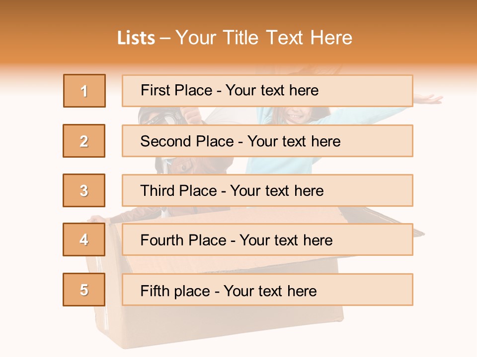 A Couple Of Kids Are In A Box PowerPoint Template