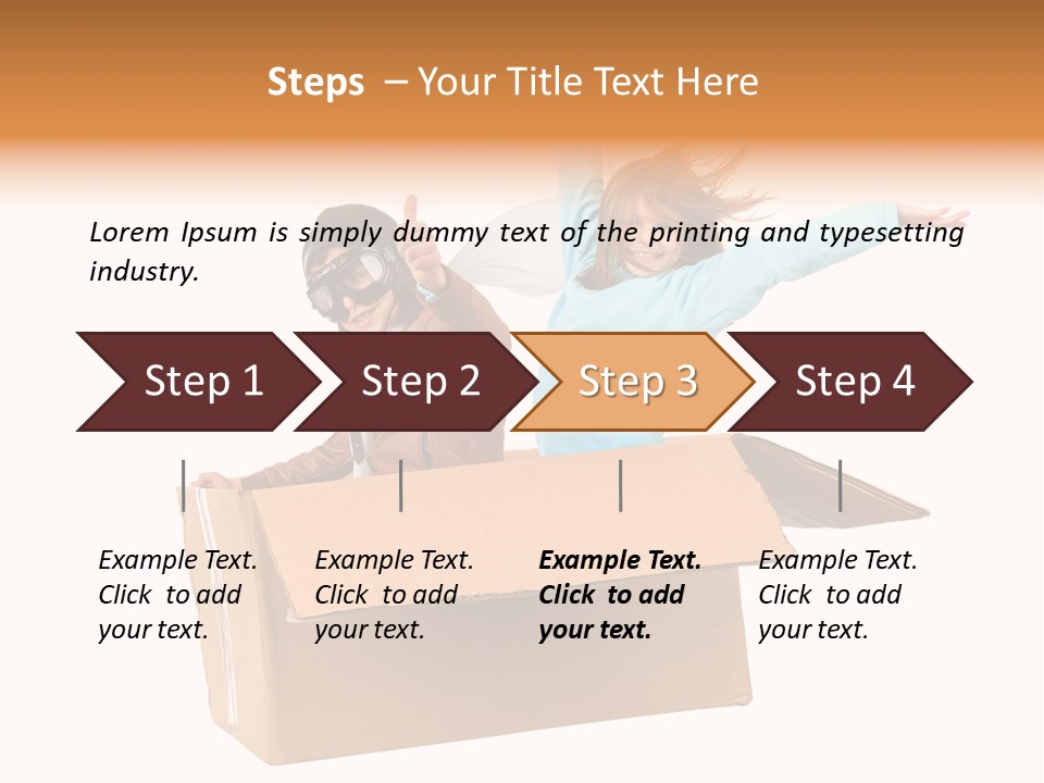 A Couple Of Kids Are In A Box PowerPoint Template