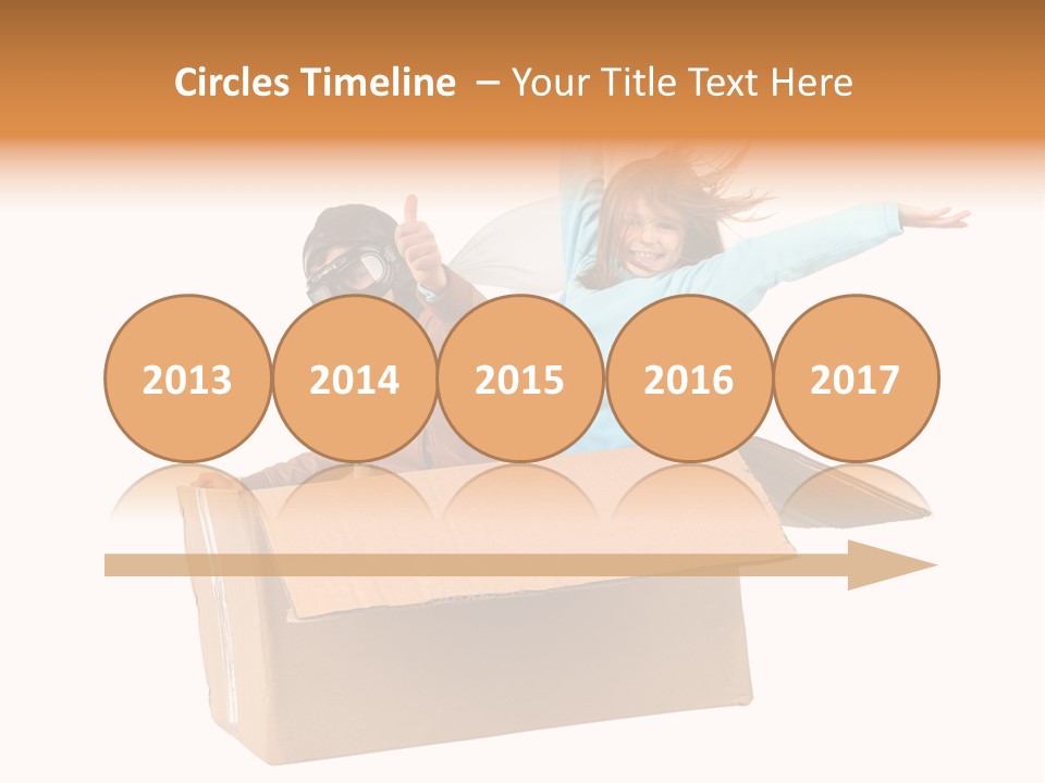 A Couple Of Kids Are In A Box PowerPoint Template