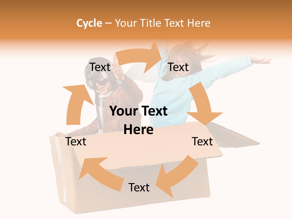 A Couple Of Kids Are In A Box PowerPoint Template