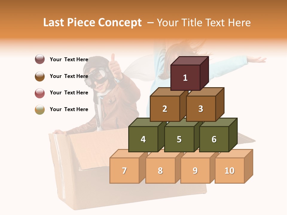 A Couple Of Kids Are In A Box PowerPoint Template