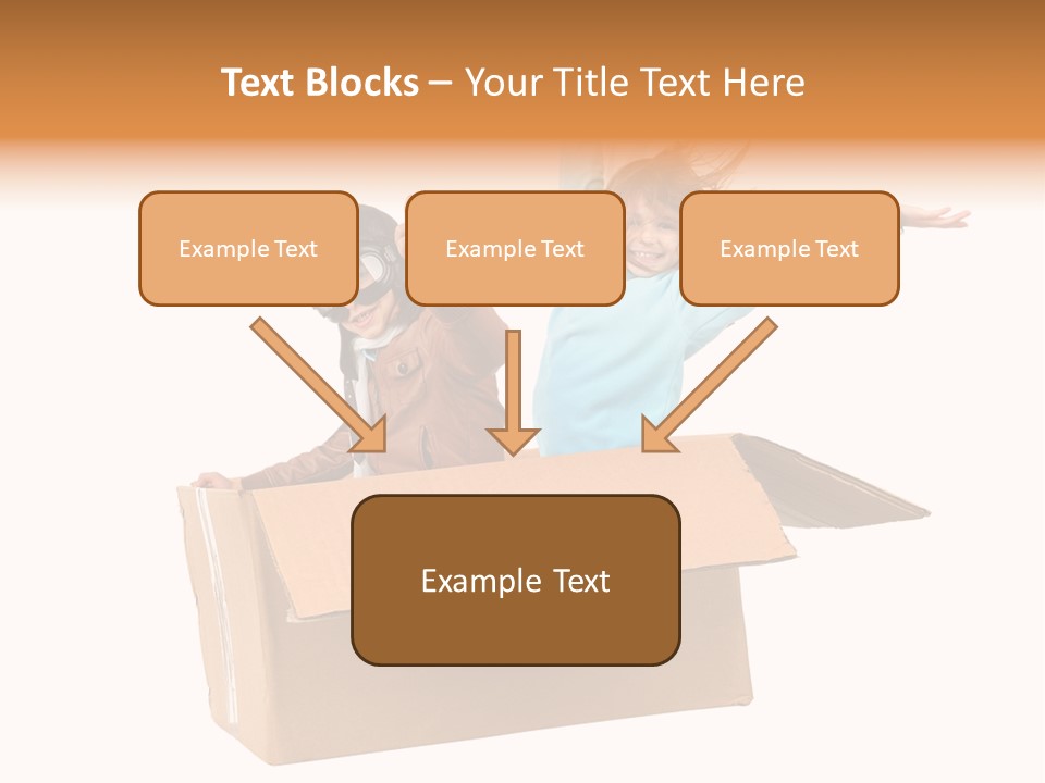 A Couple Of Kids Are In A Box PowerPoint Template