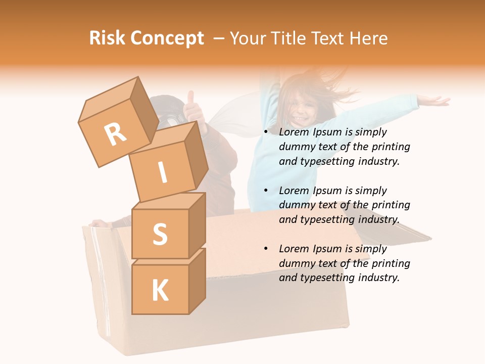 A Couple Of Kids Are In A Box PowerPoint Template