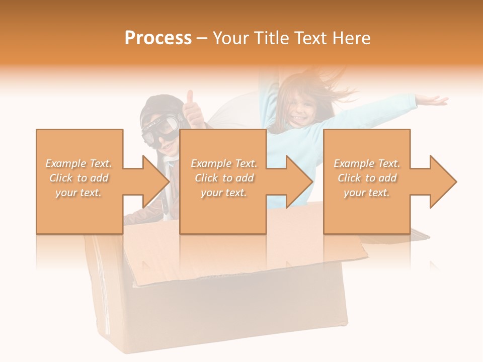 A Couple Of Kids Are In A Box PowerPoint Template