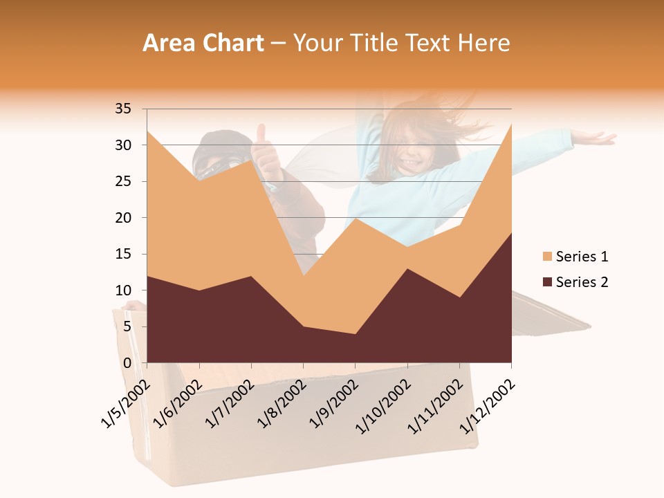 A Couple Of Kids Are In A Box PowerPoint Template