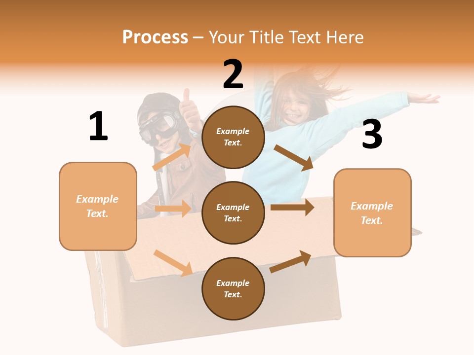 A Couple Of Kids Are In A Box PowerPoint Template