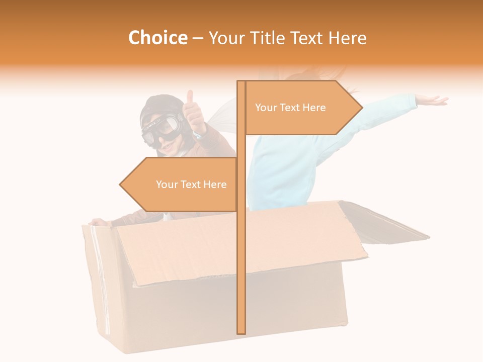A Couple Of Kids Are In A Box PowerPoint Template