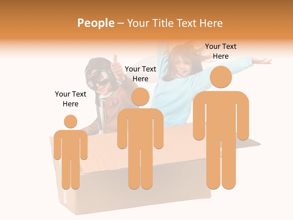 A Couple Of Kids Are In A Box PowerPoint Template