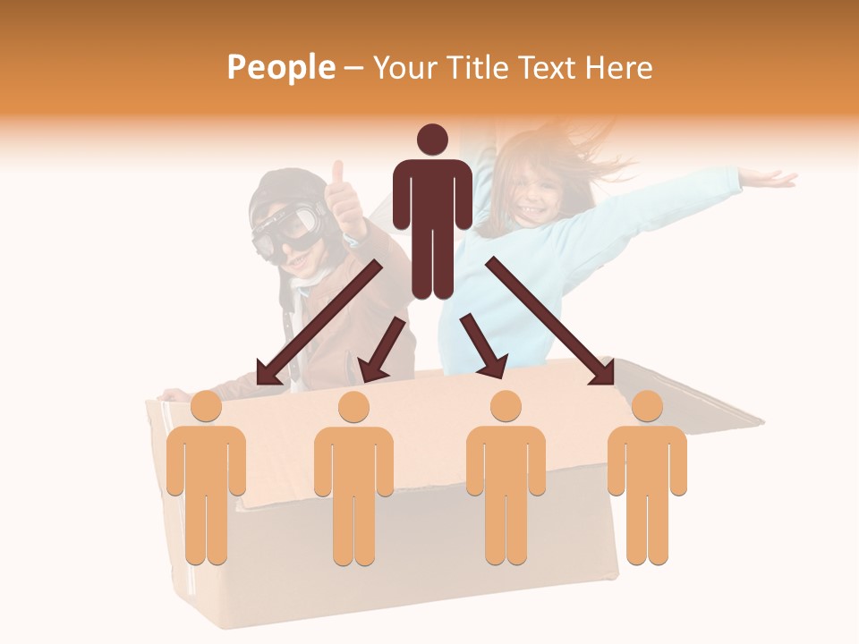 A Couple Of Kids Are In A Box PowerPoint Template