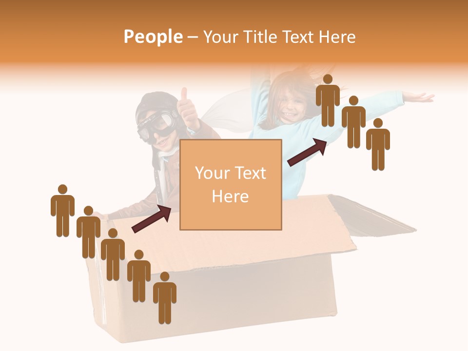 A Couple Of Kids Are In A Box PowerPoint Template