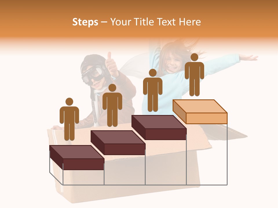 A Couple Of Kids Are In A Box PowerPoint Template