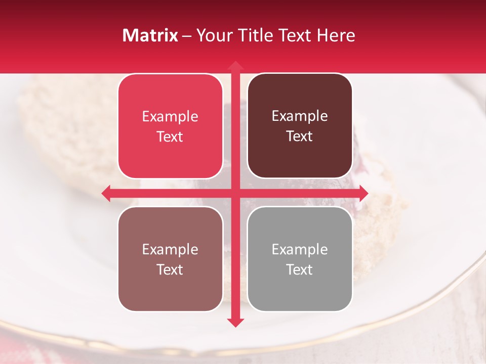 A White Plate Topped With A Pastry Covered In Jelly PowerPoint Template