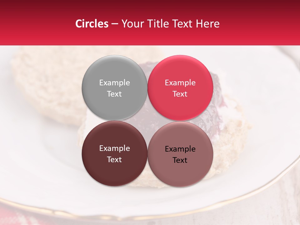 A White Plate Topped With A Pastry Covered In Jelly PowerPoint Template