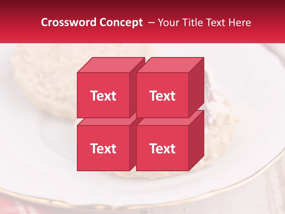 A White Plate Topped With A Pastry Covered In Jelly PowerPoint Template