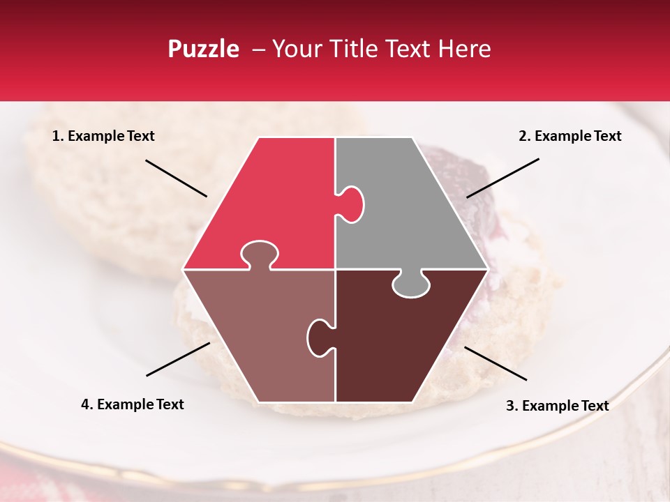 A White Plate Topped With A Pastry Covered In Jelly PowerPoint Template