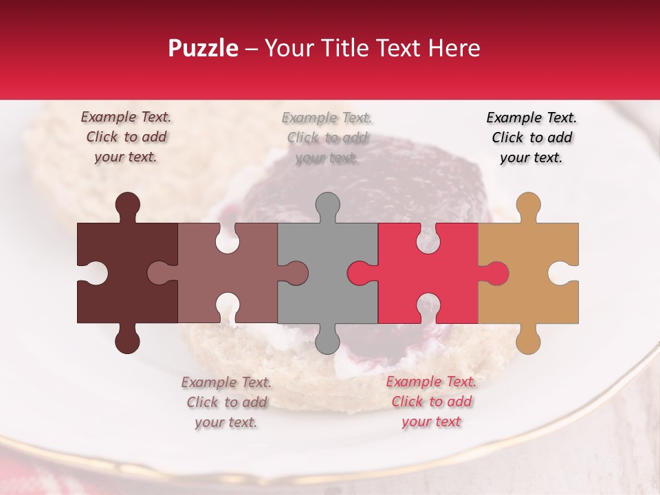 A White Plate Topped With A Pastry Covered In Jelly PowerPoint Template