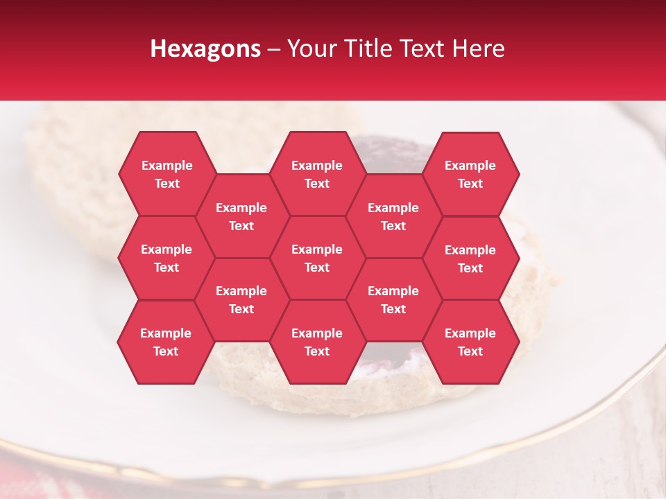 A White Plate Topped With A Pastry Covered In Jelly PowerPoint Template
