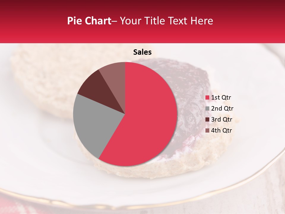 A White Plate Topped With A Pastry Covered In Jelly PowerPoint Template