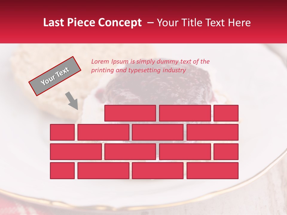 A White Plate Topped With A Pastry Covered In Jelly PowerPoint Template