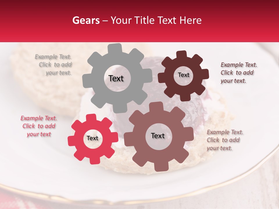 A White Plate Topped With A Pastry Covered In Jelly PowerPoint Template
