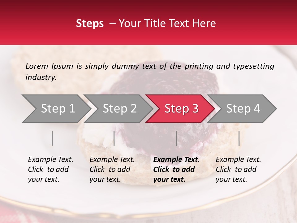 A White Plate Topped With A Pastry Covered In Jelly PowerPoint Template
