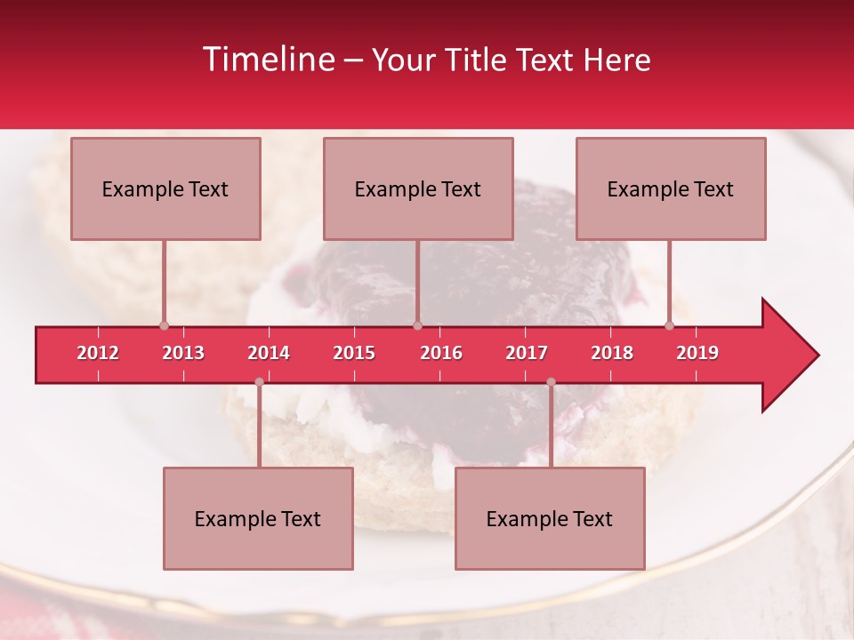 A White Plate Topped With A Pastry Covered In Jelly PowerPoint Template