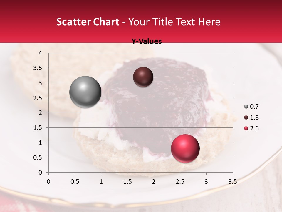 A White Plate Topped With A Pastry Covered In Jelly PowerPoint Template
