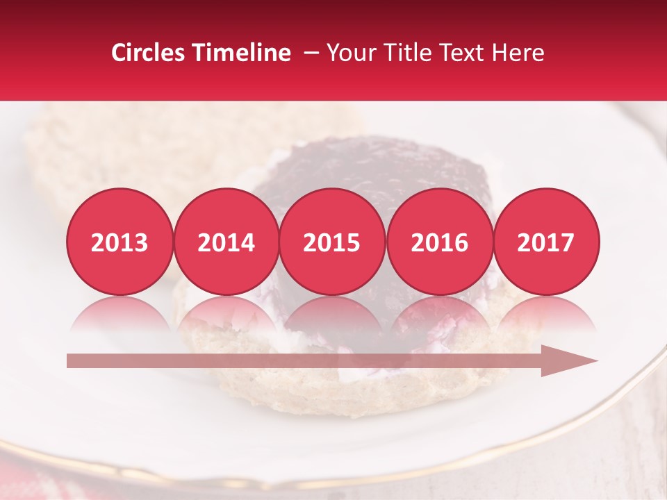 A White Plate Topped With A Pastry Covered In Jelly PowerPoint Template