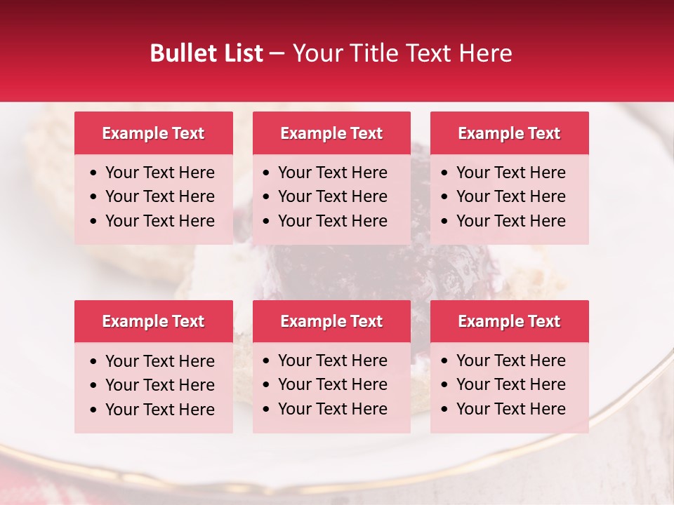 A White Plate Topped With A Pastry Covered In Jelly PowerPoint Template