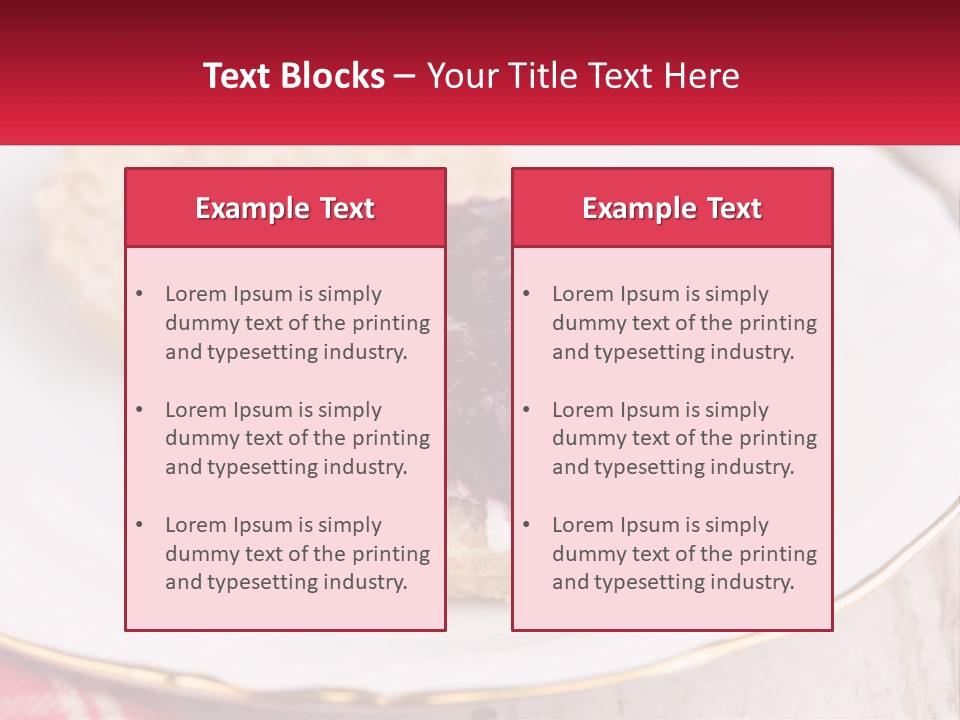 A White Plate Topped With A Pastry Covered In Jelly PowerPoint Template