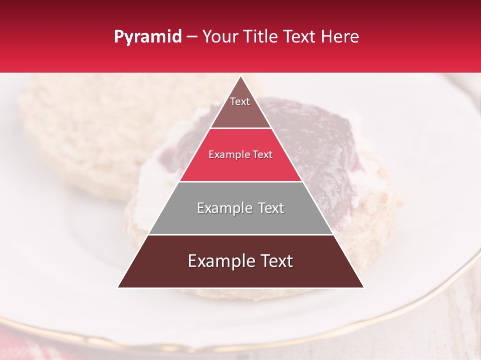 A White Plate Topped With A Pastry Covered In Jelly PowerPoint Template