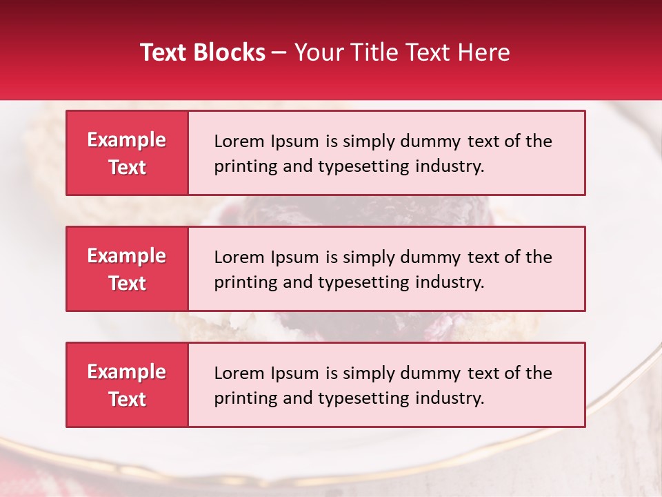 A White Plate Topped With A Pastry Covered In Jelly PowerPoint Template