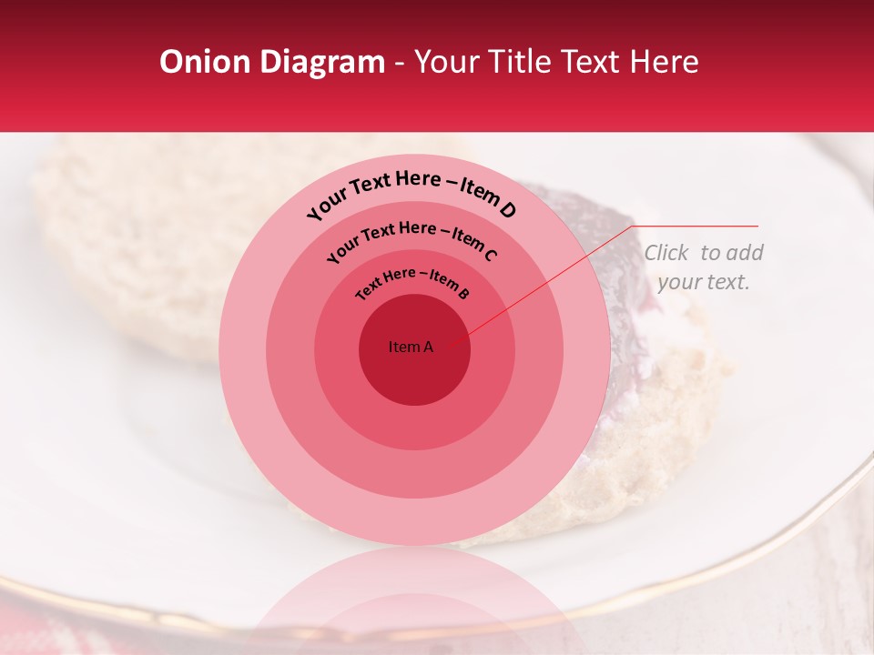 A White Plate Topped With A Pastry Covered In Jelly PowerPoint Template