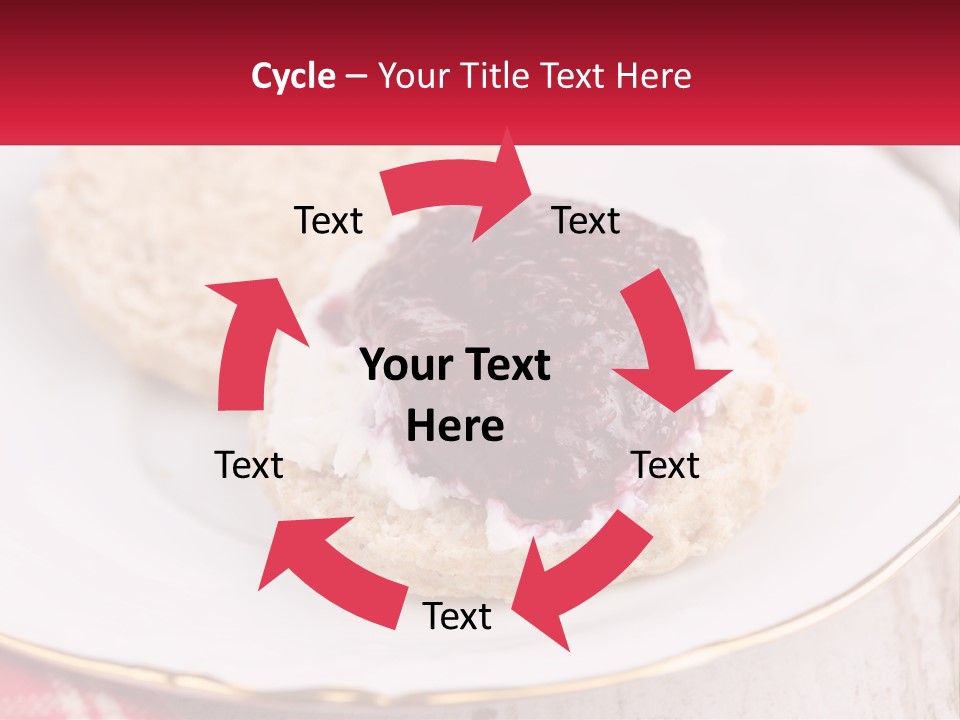 A White Plate Topped With A Pastry Covered In Jelly PowerPoint Template