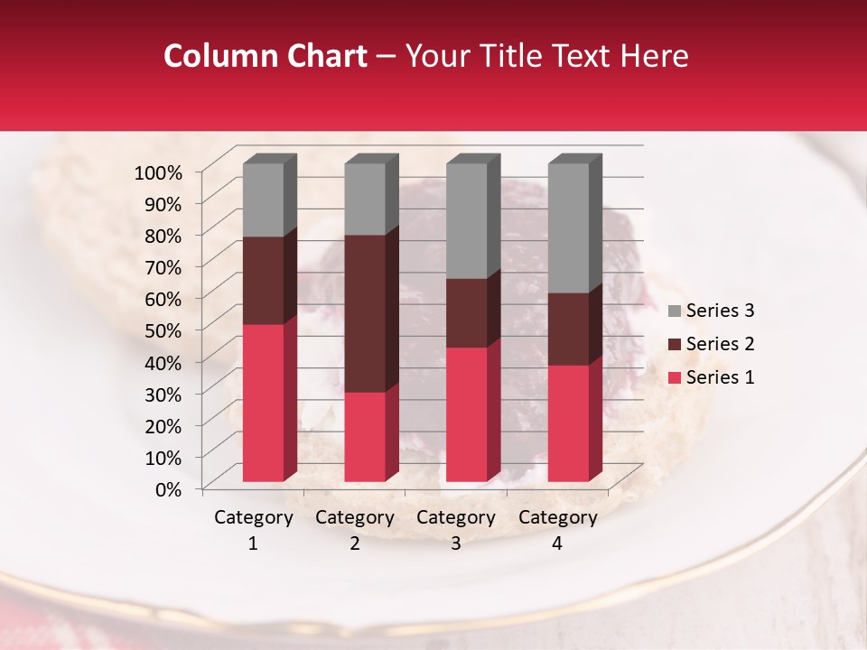 A White Plate Topped With A Pastry Covered In Jelly PowerPoint Template